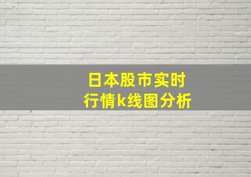 日本股市实时行情k线图分析