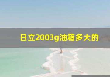 日立2003g油箱多大的