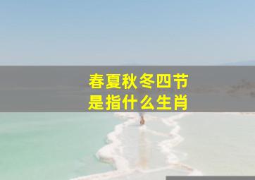 春夏秋冬四节是指什么生肖