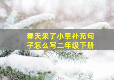 春天来了小草补充句子怎么写二年级下册