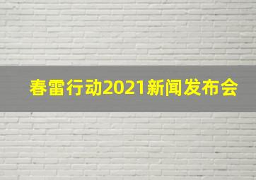 春雷行动2021新闻发布会