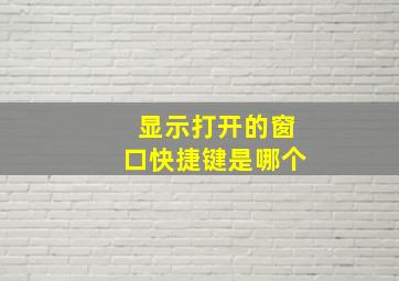 显示打开的窗口快捷键是哪个