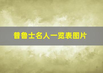 普鲁士名人一览表图片