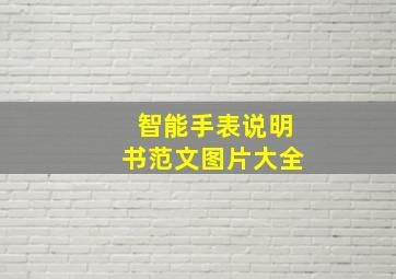 智能手表说明书范文图片大全