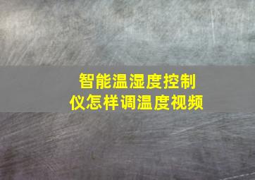 智能温湿度控制仪怎样调温度视频