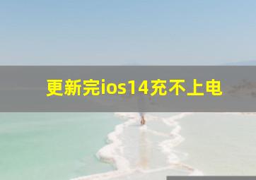 更新完ios14充不上电