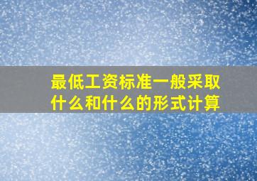 最低工资标准一般采取什么和什么的形式计算