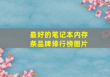 最好的笔记本内存条品牌排行榜图片