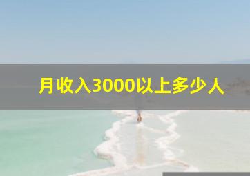 月收入3000以上多少人