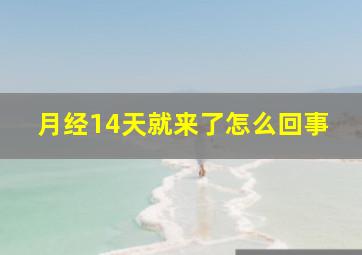 月经14天就来了怎么回事