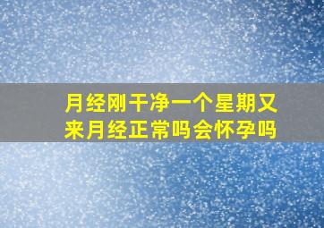 月经刚干净一个星期又来月经正常吗会怀孕吗