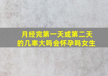 月经完第一天或第二天的几率大吗会怀孕吗女生