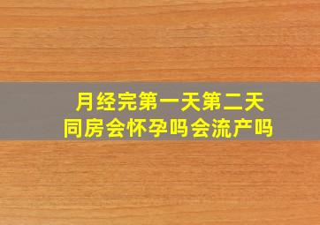 月经完第一天第二天同房会怀孕吗会流产吗