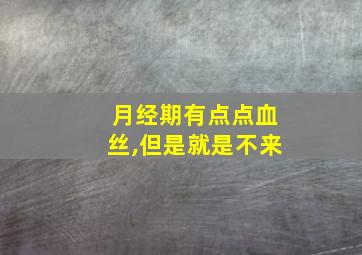 月经期有点点血丝,但是就是不来