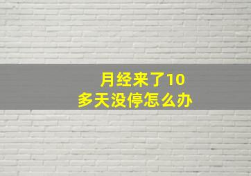 月经来了10多天没停怎么办