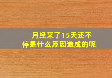 月经来了15天还不停是什么原因造成的呢