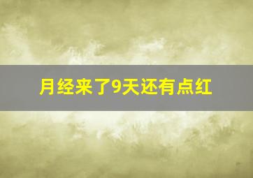 月经来了9天还有点红