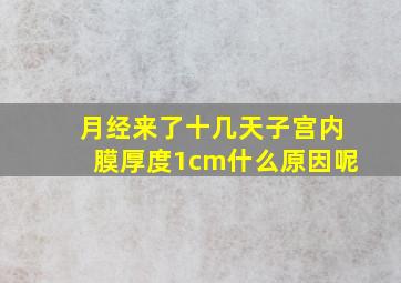 月经来了十几天子宫内膜厚度1cm什么原因呢