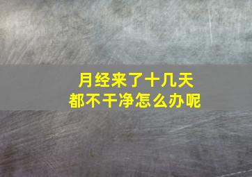 月经来了十几天都不干净怎么办呢