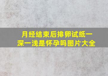 月经结束后排卵试纸一深一浅是怀孕吗图片大全