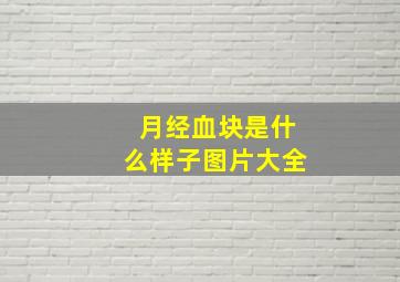 月经血块是什么样子图片大全