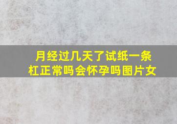 月经过几天了试纸一条杠正常吗会怀孕吗图片女