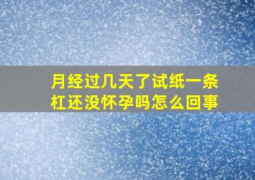 月经过几天了试纸一条杠还没怀孕吗怎么回事