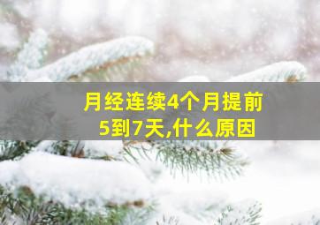 月经连续4个月提前5到7天,什么原因