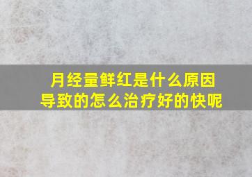 月经量鲜红是什么原因导致的怎么治疗好的快呢