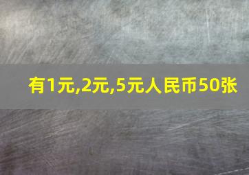 有1元,2元,5元人民币50张