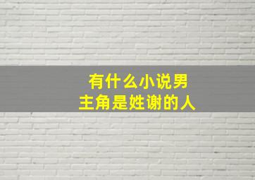 有什么小说男主角是姓谢的人