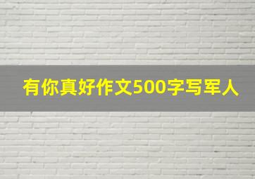 有你真好作文500字写军人