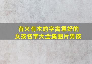 有火有木的字寓意好的女孩名字大全集图片男孩