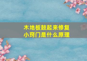 木地板鼓起来修复小窍门是什么原理