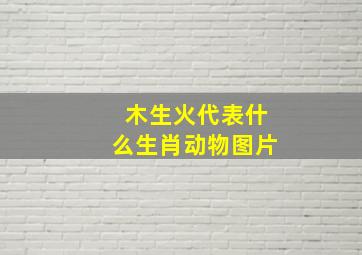 木生火代表什么生肖动物图片