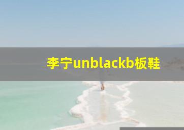 李宁unblackb板鞋