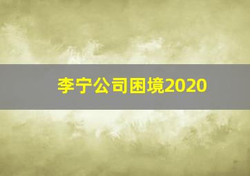 李宁公司困境2020