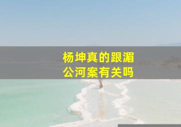 杨坤真的跟湄公河案有关吗