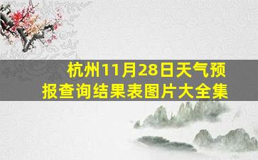 杭州11月28日天气预报查询结果表图片大全集