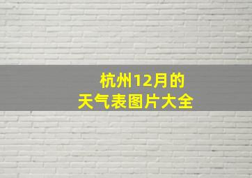 杭州12月的天气表图片大全