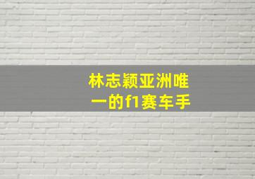 林志颖亚洲唯一的f1赛车手