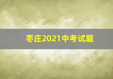 枣庄2021中考试题