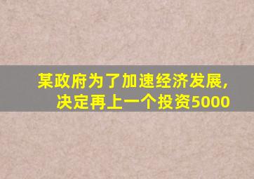 某政府为了加速经济发展,决定再上一个投资5000