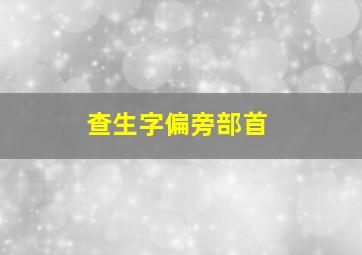 查生字偏旁部首