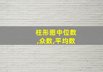 柱形图中位数,众数,平均数