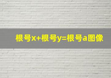 根号x+根号y=根号a图像