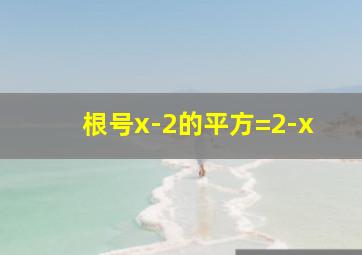 根号x-2的平方=2-x