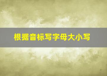 根据音标写字母大小写