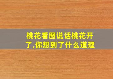 桃花看图说话桃花开了,你想到了什么道理