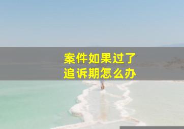 案件如果过了追诉期怎么办